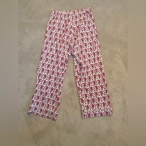 Pink monkeys roller rabbit long sleeve pjs.